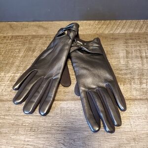 Ardene Black Bow Accent Gloves